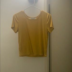 yellow ribbed shirt